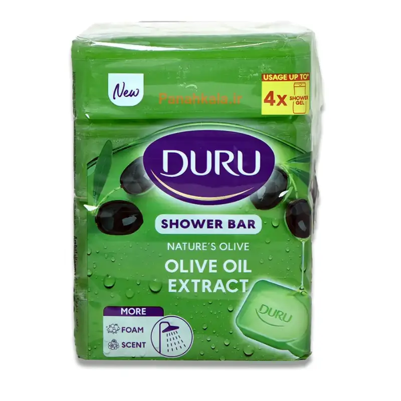 صابون بدن دورو زیتونی قالب 4 تایی 600 گرم