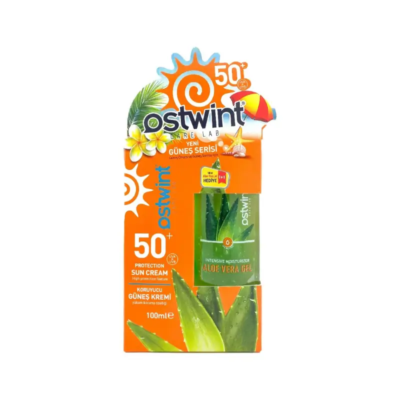 کرم ضدآفتاب استوینت SPF50 و ژل آلوئه ورا حجم 100 میل