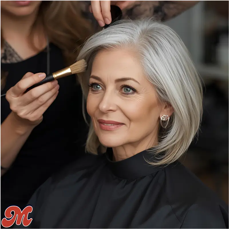 رنگ موی سفید بدون دکلره